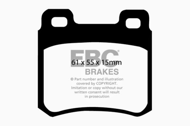 EBC 94-95 Mercedes-Benz C220 (W202) 2.2 Redstuff Rear Brake Pads thumbnail 6