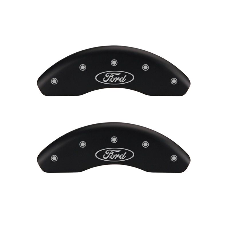 MGP 4 Caliper Covers Engraved Front 2015/Mustang Engraved Rear 2015/Bar & Pony Black fnsh silver ch thumbnail 7
