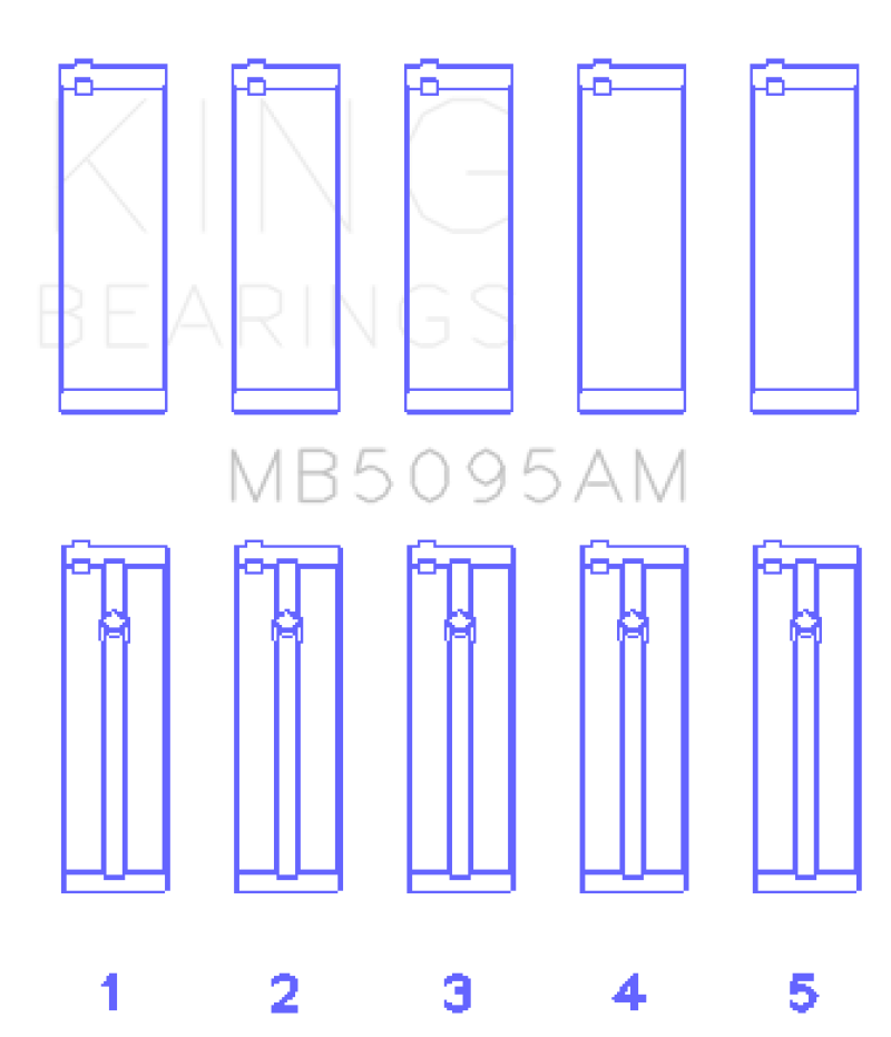 King Engine Bearings Toyota 1E/2E (1.3L) (Size STD) Performance Main Bearing Set thumbnail 4