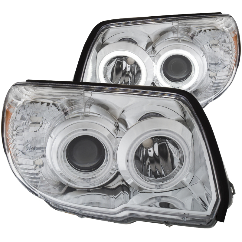 ANZO 2006-2009 Toyota 4Runner Projector Headlights w/ Halo Chrome thumbnail 4