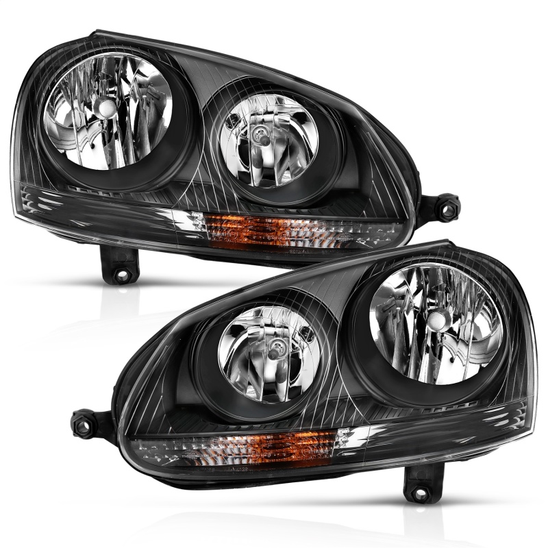 ANZO 2006-2009 Volkswagen Us Rabbit Crystal Headlight Black (Halogen Only) thumbnail 5