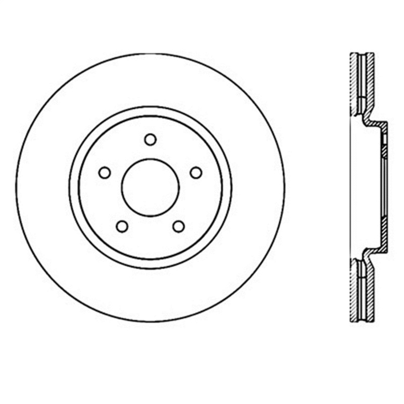 StopTech Infiniti G37 / Nissan 370Z SportStop Slotted & Drilled Front Right Rotor thumbnail 2