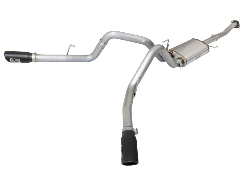 aFe MACH Force XP Exhaust 3in SS Dual Side Exit CB w/ Black Tips 2015 Ford F150 5.0L V8 CC/SB EC/LB thumbnail 2