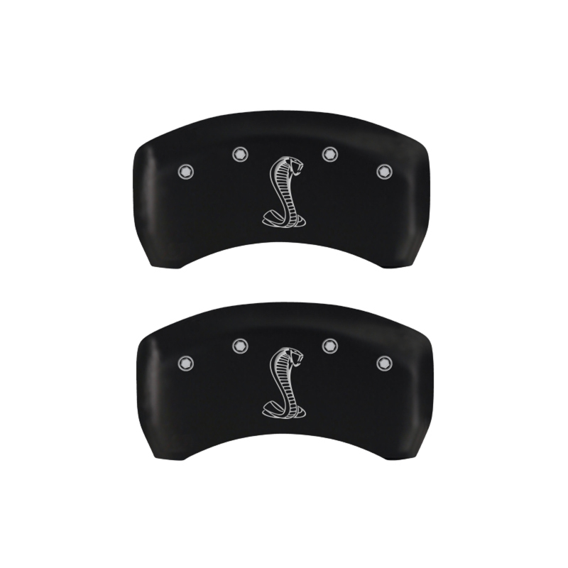 MGP Front set 2 Caliper Covers Engraved Front Oval logo/Ford Black finish silver ch thumbnail 4