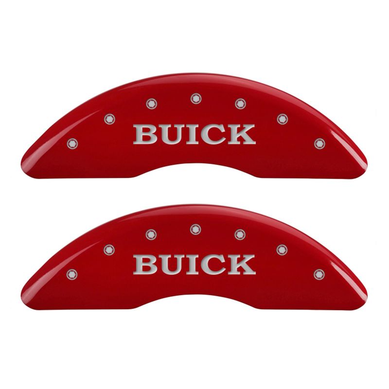 MGP 4 Caliper Covers Engraved Front Buick Rear Buick Shield Red Finish Silver Char 2015 Buick Regal thumbnail 8