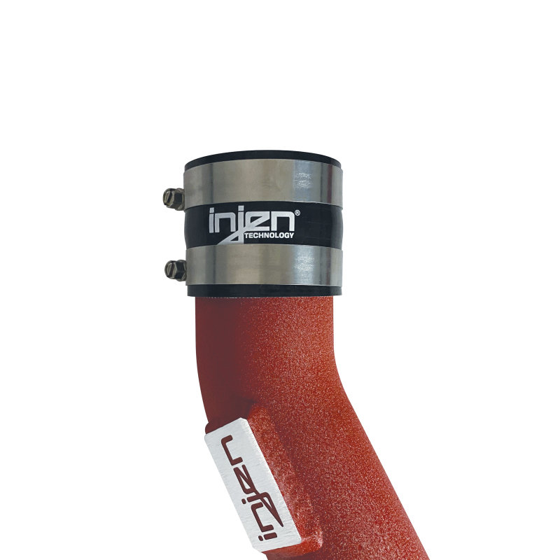 Injen 15-16 BMW M3(F80)/M4 (F82/83) 3.0L L6 Twin Turbo 2PC Aluminum Int. Charge Pipe - Wrinkle Red thumbnail 6