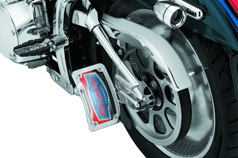 Kuryakyn Curved Vertical Side Mount License Plate Holders 9251 Holder, Curved, Vertical, Steel, Chrome, Lighted, Kit thumbnail 3