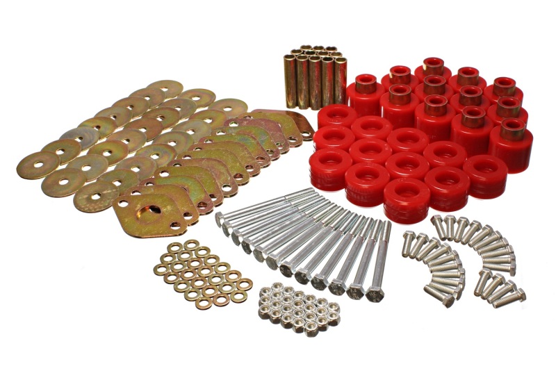Energy Suspension Body Mount Set 1in Lift W/Hardware - Red thumbnail 5