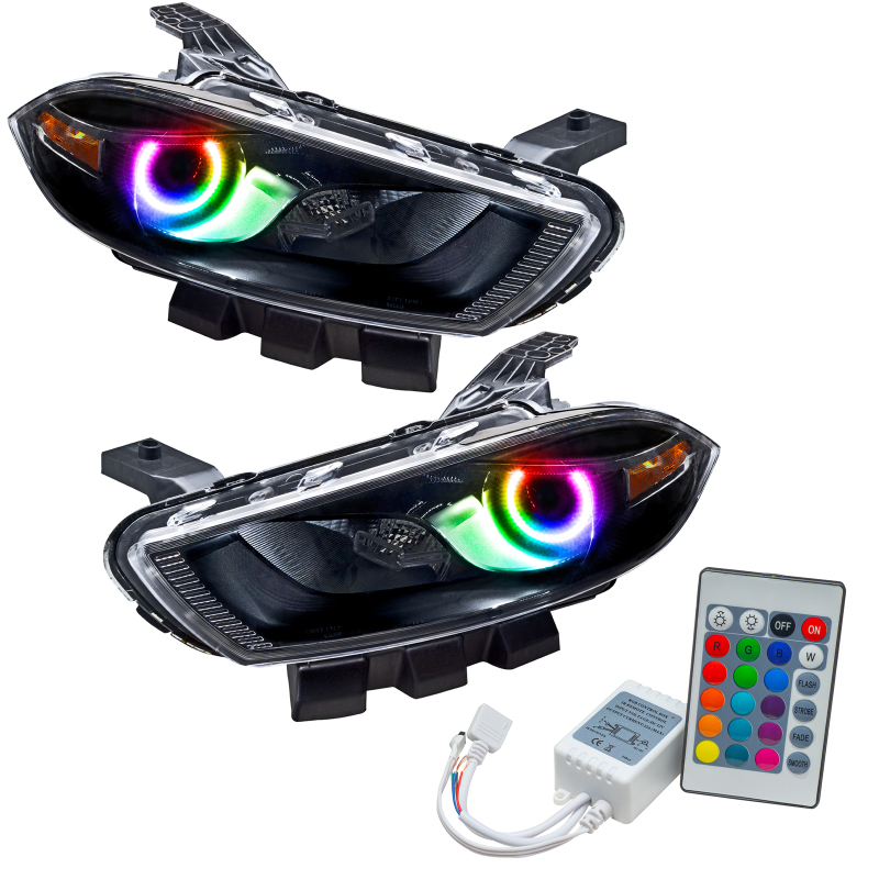 Oracle 13-16 Dodge Dart SMD HL - Black - Halogen - ColorSHIFT w/ Simple Controller thumbnail 2