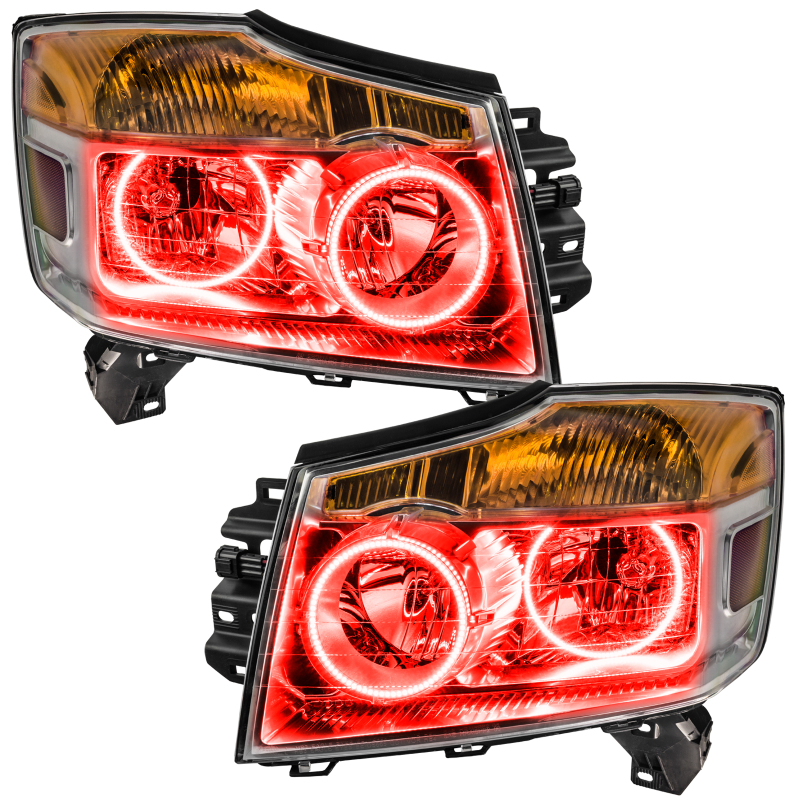 Oracle Lighting 08-15 Nissan Armada Pre-Assembled LED Halo Headlights -Red thumbnail 8