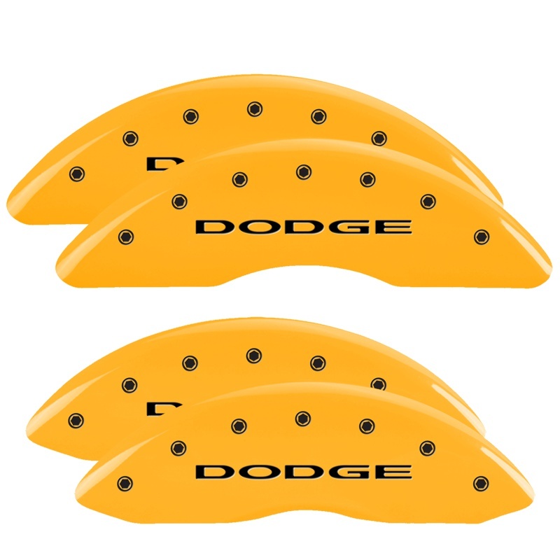 MGP 4 Caliper Covers Engraved Front & Rear Dodge Yellow Finish Black Char 2010 Dodge Ram 3500 thumbnail 7
