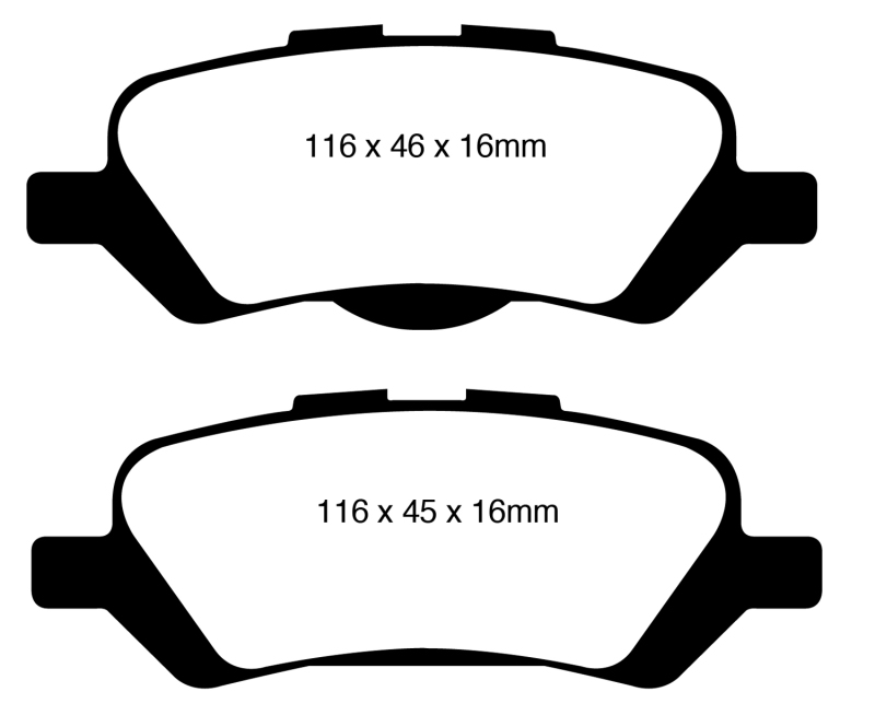 EBC 08+ Toyota Venza 2.7 Ultimax2 Rear Brake Pads thumbnail 2