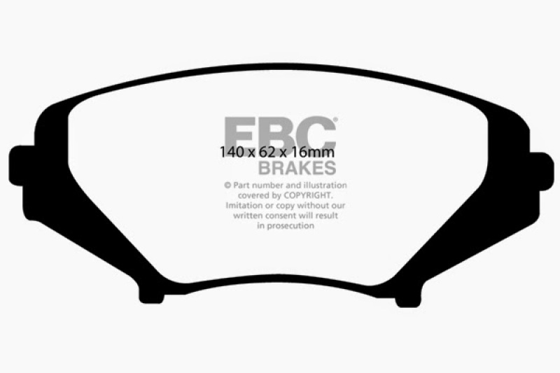 EBC 03-12 Mazda RX8 1.3 Rotary (Standard Suspension) Ultimax2 Front Brake Pads thumbnail 4