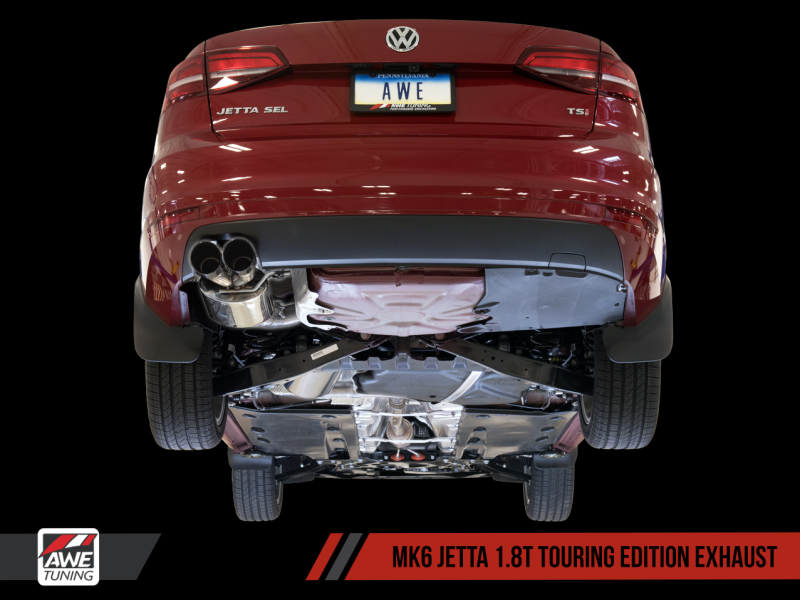 AWE Tuning Mk6 GLI 2.0T - Mk6 Jetta 1.8T Touring Edition Exhaust - Diamond Black Tips thumbnail 6