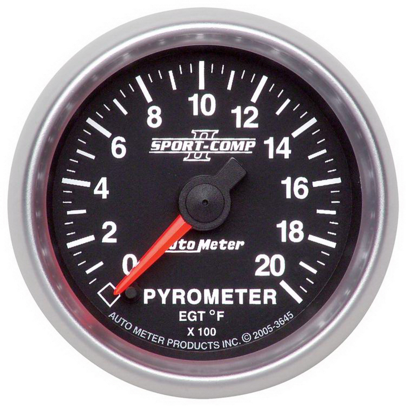 Autometer Sport-Comp II Full Sweep Electronic 52mm 0-2000 degree F Pyrometer Gauge thumbnail 4