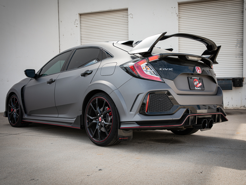 aFe Takeda 2.5in 304SS Axle-Back Exhaust System 17-19 Honda Civic Type R L4-2.0L (t) - Black Tip thumbnail 8