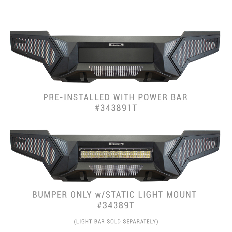 Go Rhino 16-21 Toyota Tacoma Element Front Bumper with Fixed Light Bar Mount Textured Black thumbnail 5