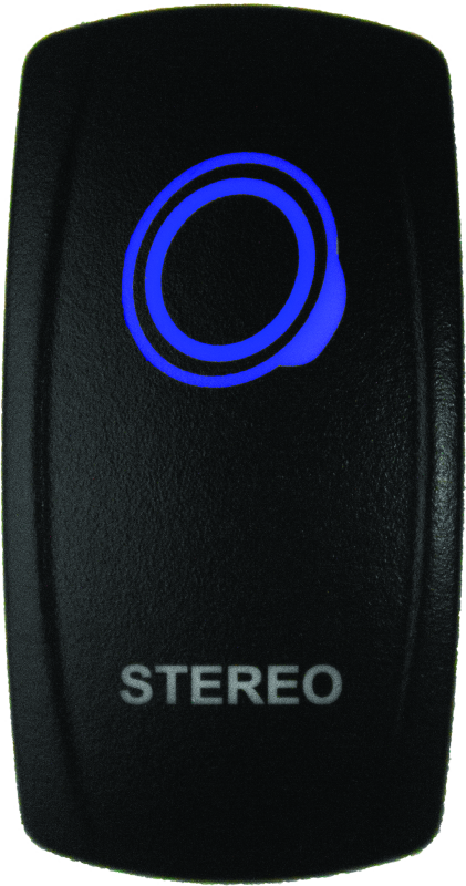 DragonFire Racing Lighted Switch Stereo On/Off Blue thumbnail 3