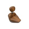 Mustang 15-21 Indian Scout Standard Touring Solo Seat w/Driver Backrest w/Studs - Brown thumbnail 3