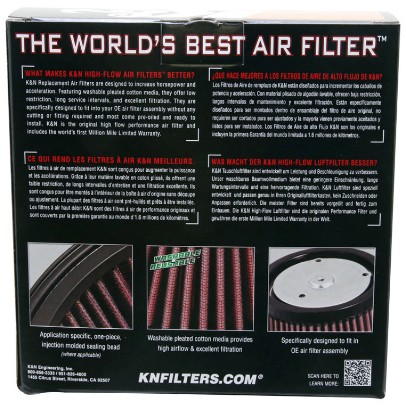 K&N 75-78 Harley-Davidson 1000/1200CC Drop In Replacement Air Filter thumbnail 9