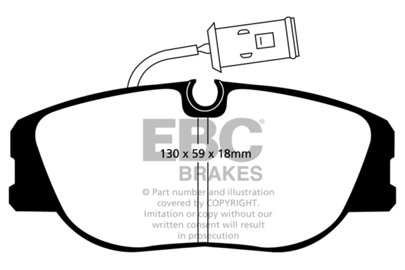 EBC 91-95 Alfa Romeo 164 2.0 Turbo Greenstuff Front Brake Pads thumbnail 2