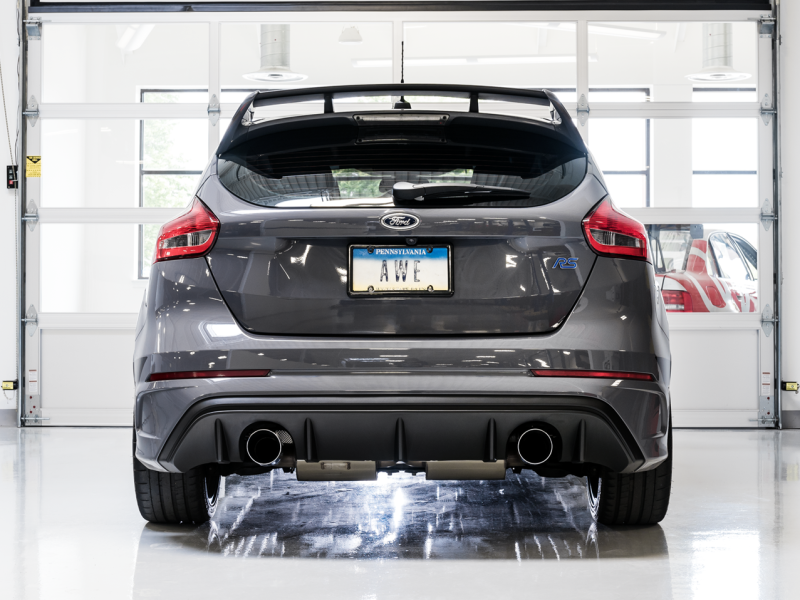 AWE Tuning Ford Focus RS Touring Edition Cat-Back Exhaust - Non-Resonated - Diamond Black Tips thumbnail 8