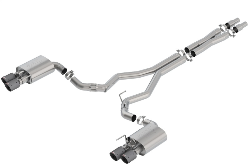 Borla 2018 Ford Mustang GT 5.0L AT/MT 3in Atak Catback Exhaust w/ Valves (Carbon Fiber Black Tip) thumbnail 2