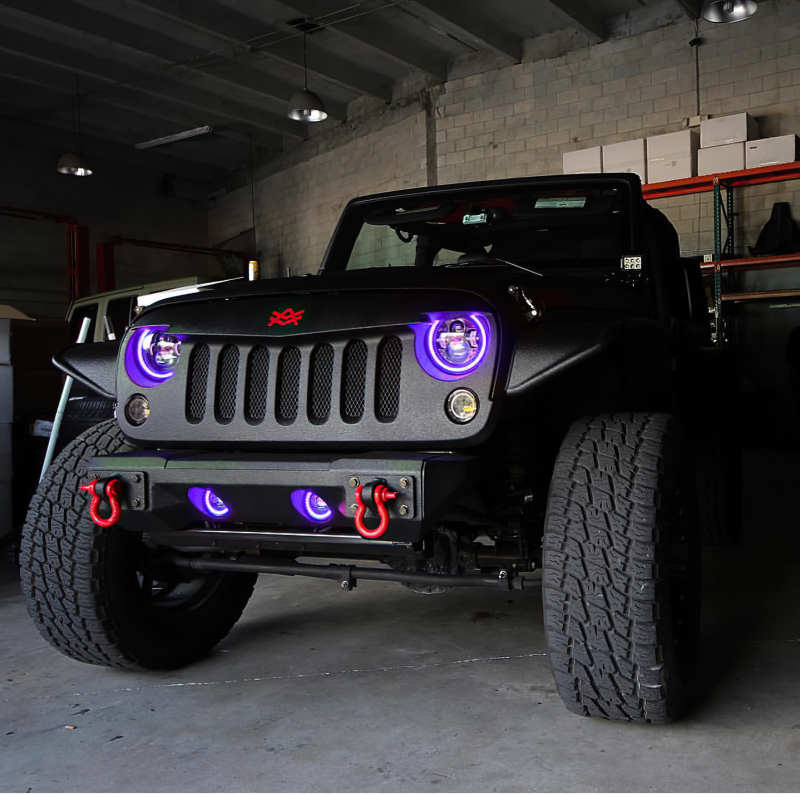Oracle Lighting 07-09 Jeep Wrangler JK Pre-Assembled LED Halo Fog Lights -UV/Purple thumbnail 9