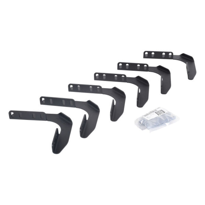 Go Rhino 99-16 Ford F-250 / F-350 CC 4DR RB10 Slim Running Boards Kit (w/Brackets) - Bedliner Coat (1x gor6941766, 1x gor630087ST) thumbnail 2