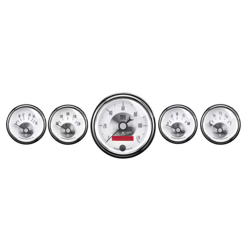 Autometer Prestige Series Pearl 5 Piece Gauge Kit