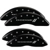 MGP 4 Caliper Covers Engraved Front & Rear With stripes/Dodge Black finish silver ch thumbnail 8