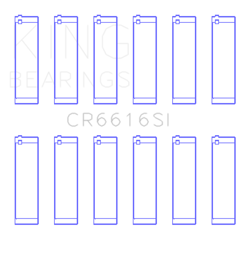 King Engine Bearings Buick / Chevrolet V6 (STD Size) SI-Series Connecting Rod Bearings Set of 6 thumbnail 3