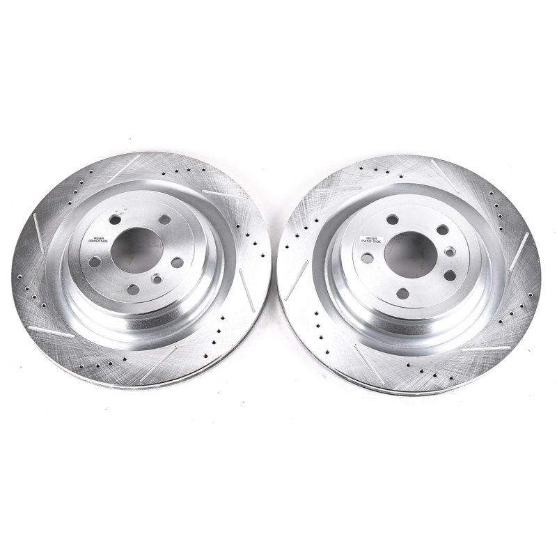 Power Stop 13-16 Mercedes-Benz GL350 Rear Evolution Drilled & Slotted Rotors - Pair thumbnail 2