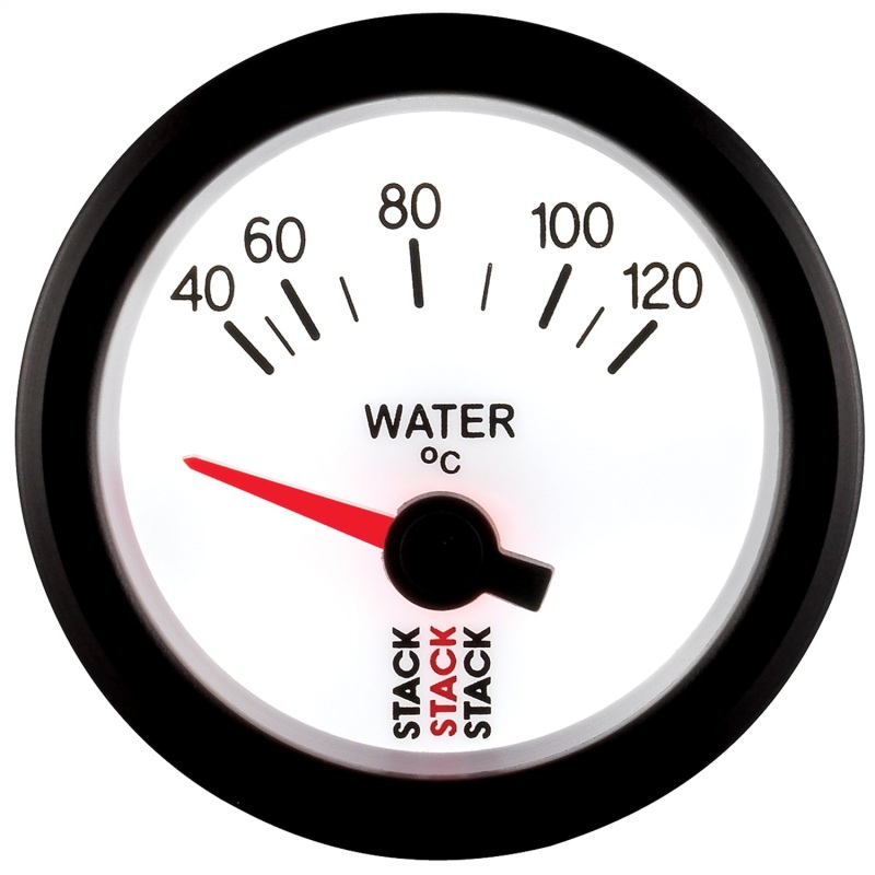 Autometer Stack 52mm 40-120 Deg C M10 Male Electric Water Temp Gauge - White thumbnail 3