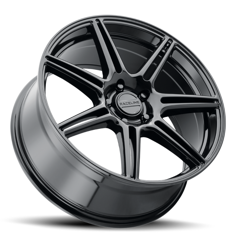 Raceline 148B Apex 20x8.5in / 5X120 BP / 40mm Offset / 72.56mm Bore - Gloss Black thumbnail 6