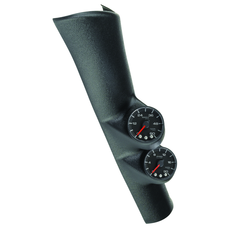 Autometer Diesel Gauge Kit A-Pillar 98-02 RAM Boost/EGT 60psi/2000 degree F Black Spek-Pro thumbnail 5