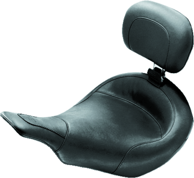 Mustang 97-07 Harley Electra Glide, Rd Glide Standard Touring Solo Seat w/ Driver Backrest - Black