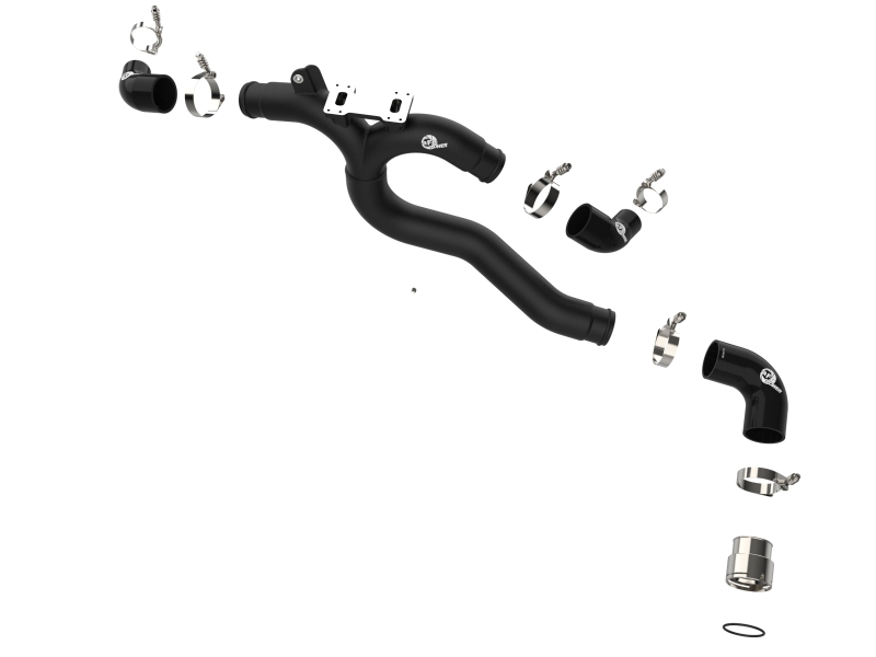 BladeRunner 3 IN Aluminum Hot Charge Pipe Black