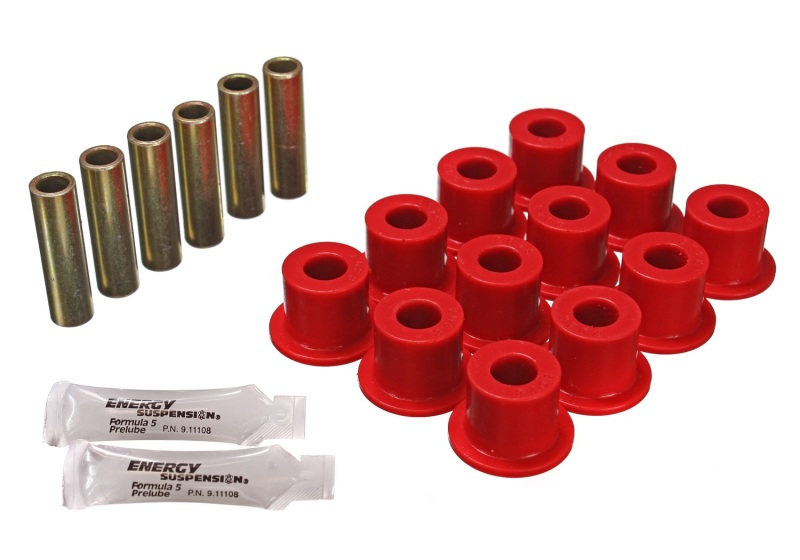 Energy Suspension 72-81 Scout II Red Front & Rear Leaf Spring Bushing Set thumbnail 6