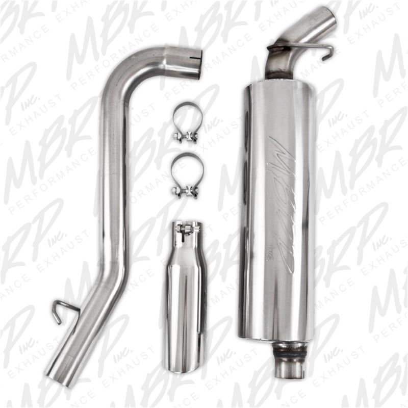 MBRP 1997-1999 Jeep Wrangler (TJ) Inline-4 2.5L Inline-6 4.0L Cat Back Single thumbnail 4