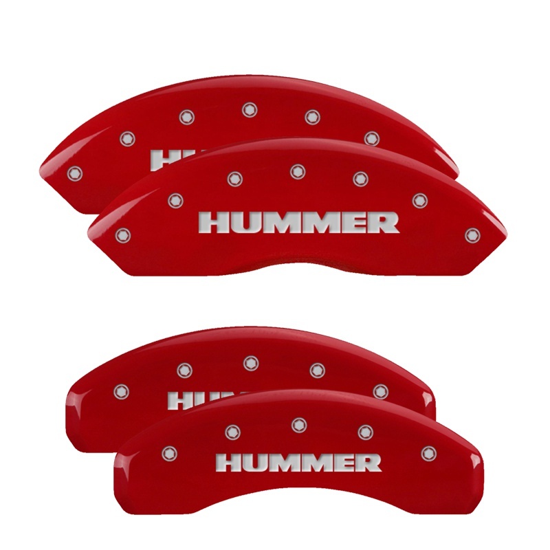 MGP 4 Caliper Covers Engraved Front & Rear MGP Red finish silver ch thumbnail 2