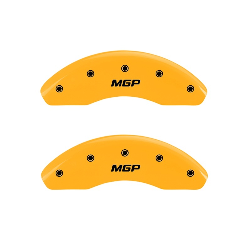 MGP 2 Caliper Covers Engraved Front MGP Yellow Finish Black Characters 2004 Scion xA thumbnail 4