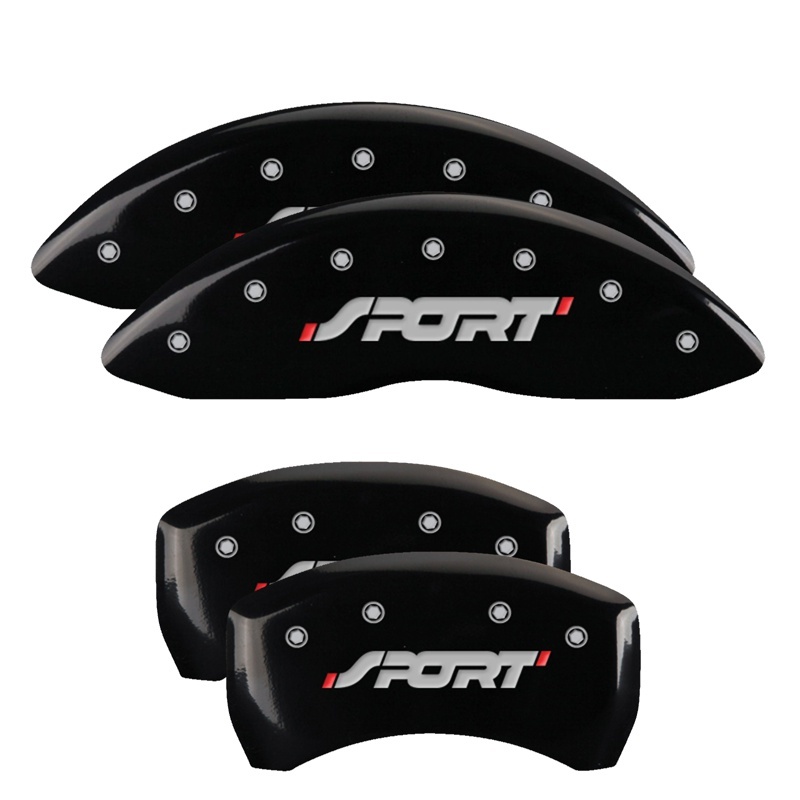 MGP 4 Caliper Covers Engraved Front & Rear MGP Black finish silver ch thumbnail 2