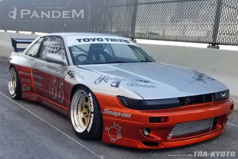 GReddy 89-94 Nissan 240SX Coupe w/ Silvia Headlights Pandem S13 Full Wide-Body Aero Kit w/o GT Wing thumbnail 2