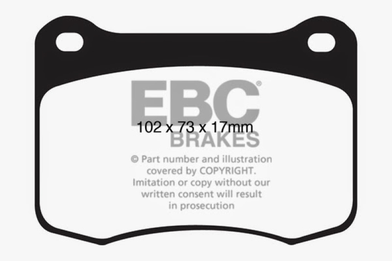 EBC 08+ Lexus IS-F 5.0 Bluestuff Rear Brake Pads thumbnail 6