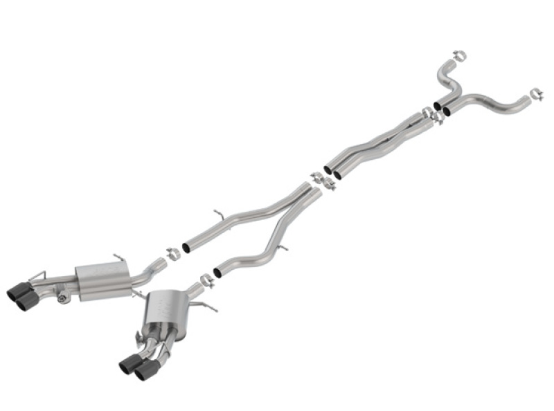 Borla 16-18 Cadillac CTS-V 6.2L V8 2.75in Diameter S Type Catback Exhaust w/ Valves Black Chrome Tip thumbnail 5