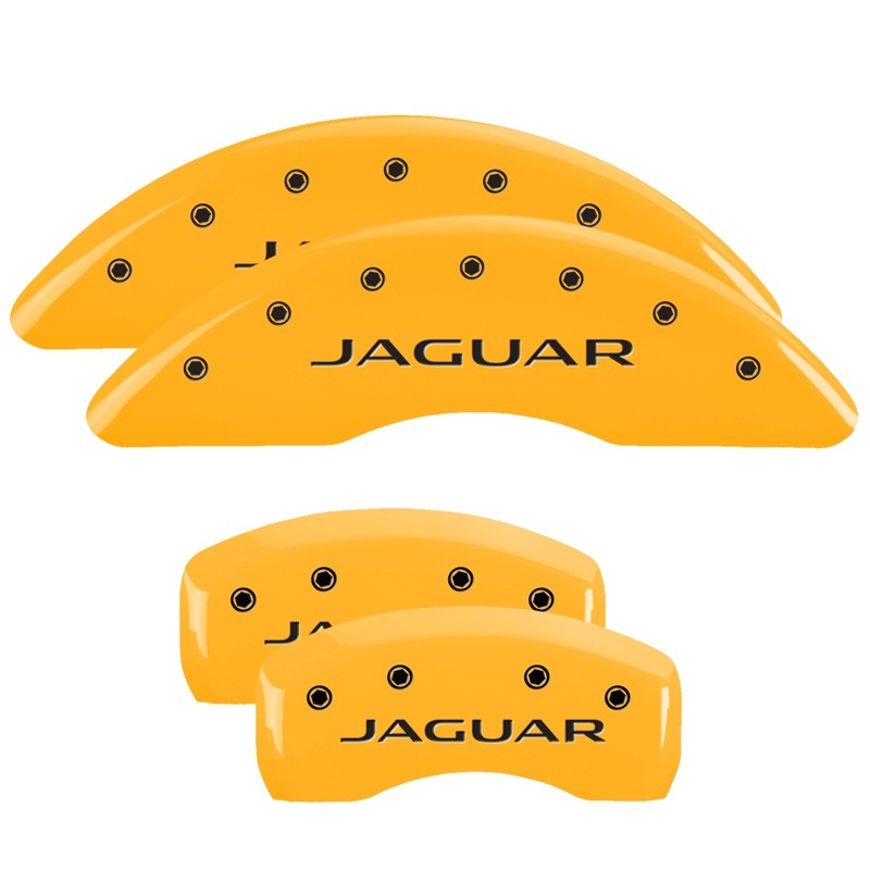 MGP 4 Caliper Covers Engraved Front & Rear Vtech Yellow finish black ch thumbnail 6