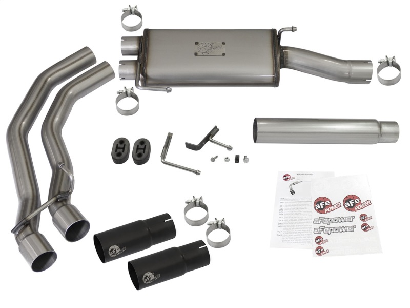 aFe Rebel Exhausts Cat-Back SS Ford F-150 04-08 V8 4.6/5.4L w/ Black Tips thumbnail 3