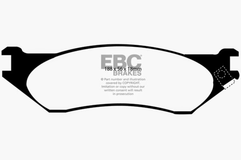 EBC 04-06 Dodge Durango 3.7 Ultimax2 Front Brake Pads thumbnail 4